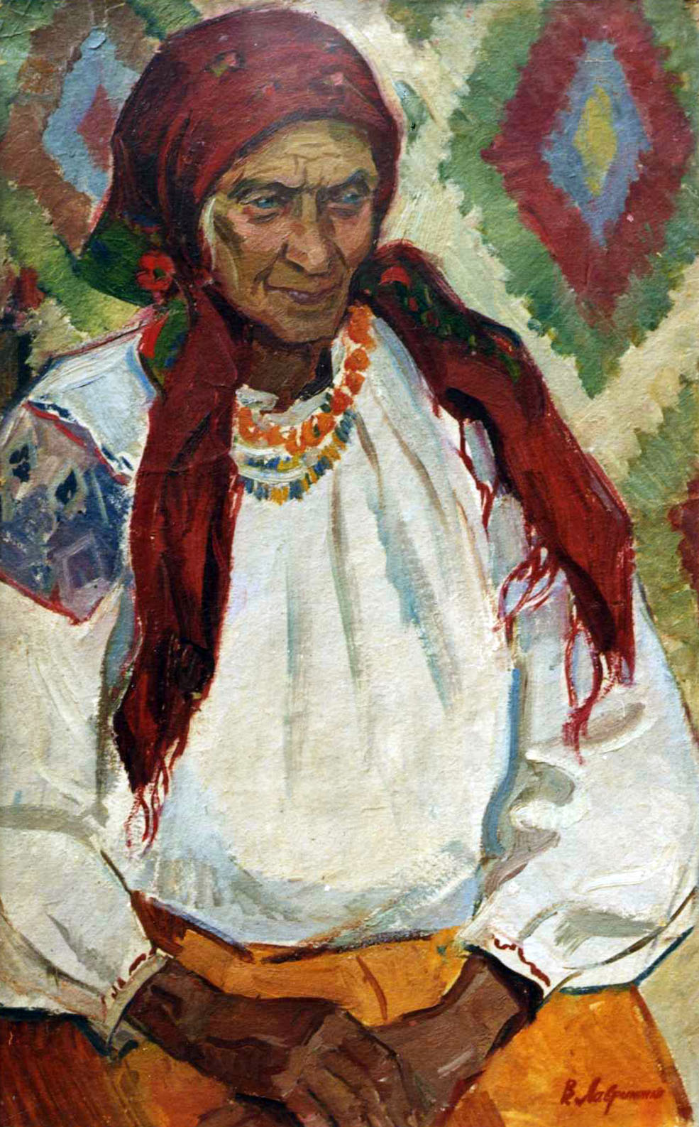 «Стара гуцулки». 1972. Полотно, олія